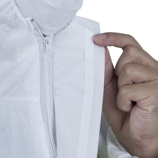 OEM EN13485 Type 6 Ppe Kit Chemical Disposable Coverall Waterproof