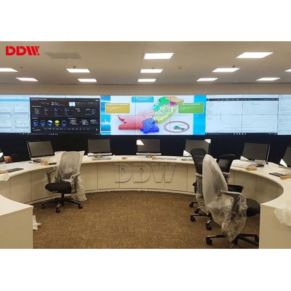 Wall Mounted Broadcast Video Wall / Full Color Seamless LCD Video Wall