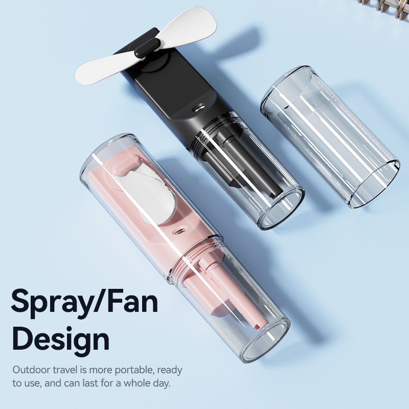 New Fans Hot Summer Handheld Spray Mini Cooling Foldable Fan USB Rechargeable Portable Folding Mist Fan With Water Portable