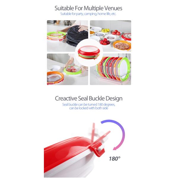 Диаметр 28cm подносов консервации еды PP TPU пластиковый