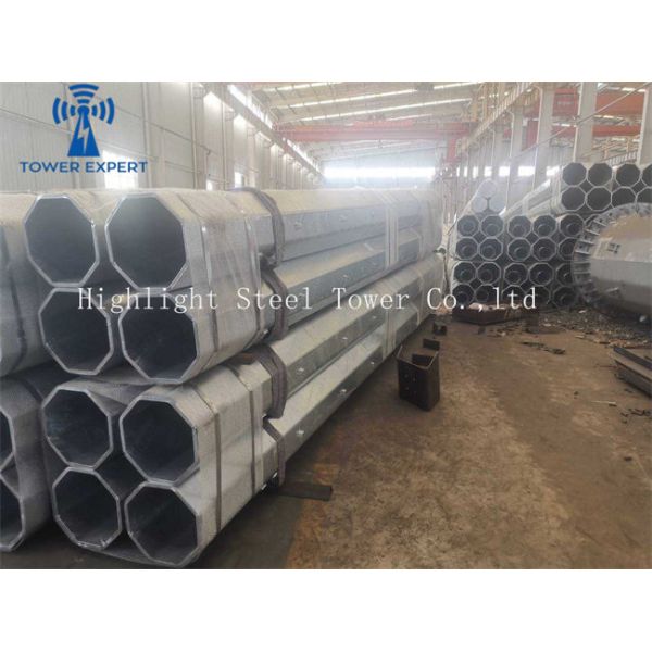 Self Support 10-500kv HDG Electric Transmission Steel Monopole Tower Pylon Single Pole Tower