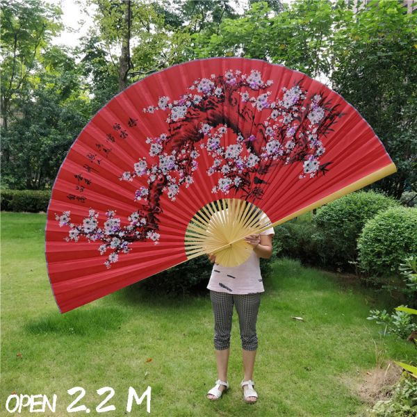 [I AM YOUR FANS]Bamboo Hanging Wall Fan Large Size Wall Mounted Fans for Wedding & Home Decor