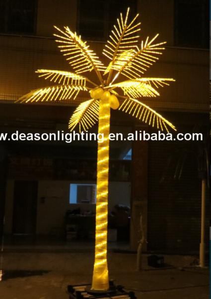 2016 Promotion China made Led artificial coconut tree, outdoor led palm tree light for dec
