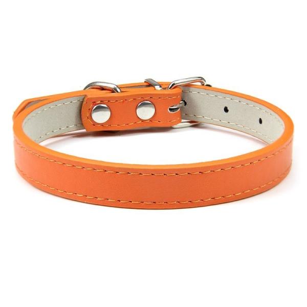 Brown Yellow Purple Pink Leather Dog Collar Personalized Leather Breakaway Cat Collar