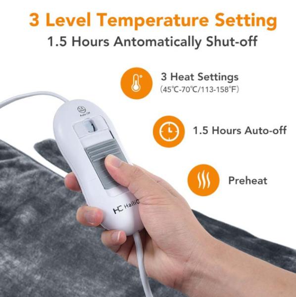 60x100cm Winter Electric Heating Shawl Neck Household Heating Shawl