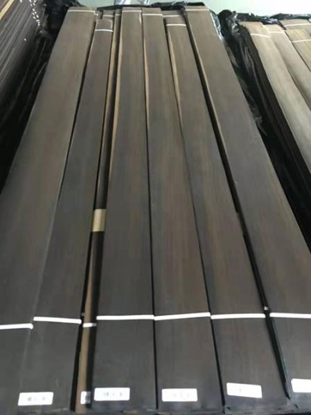 Dark Smoked Oak Wood Veneer Straight Grain Thick 0.42MM Panel AB