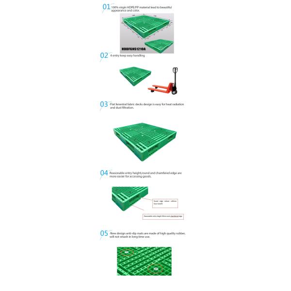 HUADING 1100x1100mm HDPE Double Side Plastic Pallet Designed for Industrial Packaging
