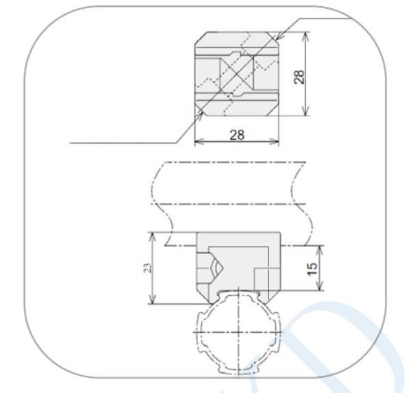 DYJ28-A06 Connecteur de tube en aluminium industriel Alliage d'aluminium Ligne de fabrication allégée avec joint efficace