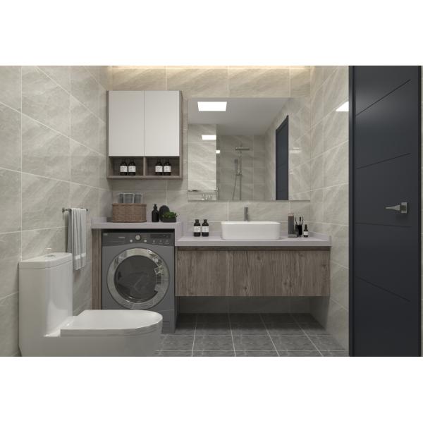 Lâmpada de espelho de balcão de mármore brilhante com revestimento de laca de banheiro brilhante