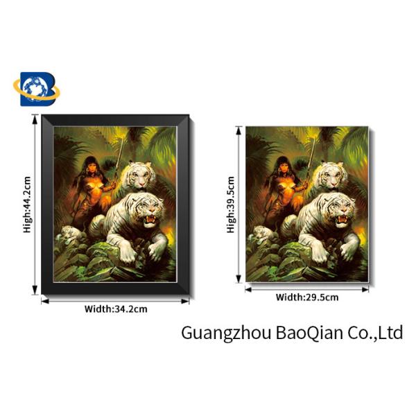 3d Flip Effect Picture With Frame Wall Hanging Flip , 3d Pretty Girl And Animal Flip Image