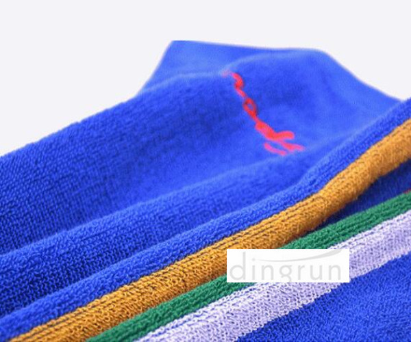 Blue Plush Cooling Athletic Custom Gym Towels For Yoga Fitness , 35*115cm