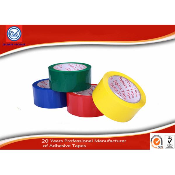 Colored Acrylic BOPP Packaging Sealing Tape Red / Blue / Green / Pink