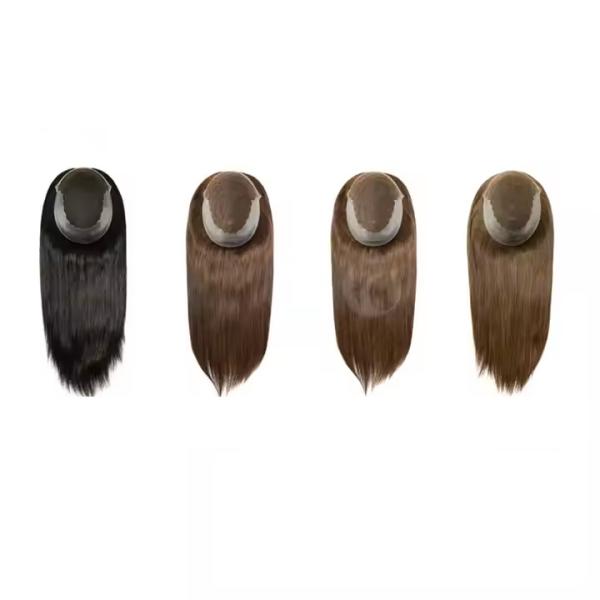 Q6 Model hairSystem for Women Import Lace Topper Lace with PU Natural style Straight 100% Indian Human Hair Toupee