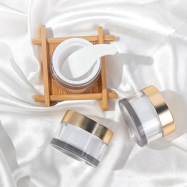 Custom Food-Grade PET Cosmetic Cream Jar with Built-in Inner Liner and Custom-Made Color for Skin Care