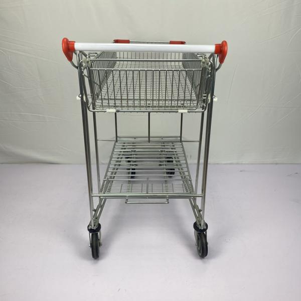 Вагонетка двойного слоя Q195 складного супермаркета склада стальная