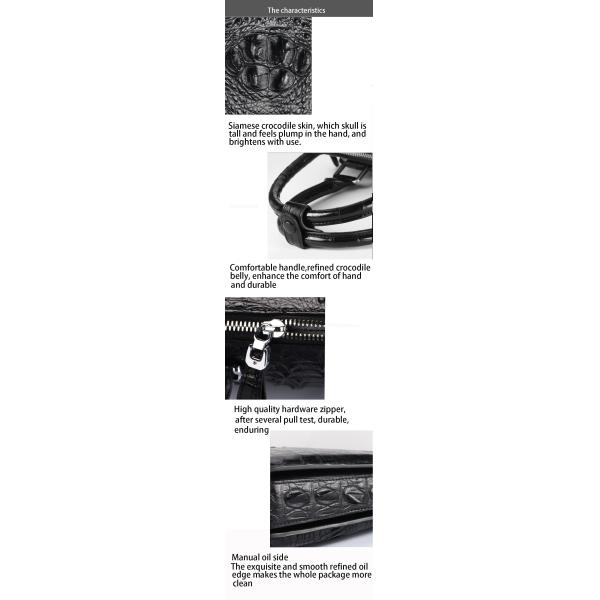 2019 new alligator leather man bag handbag crocodile leather business crossbody bag one-shoulder bag men's briefcase