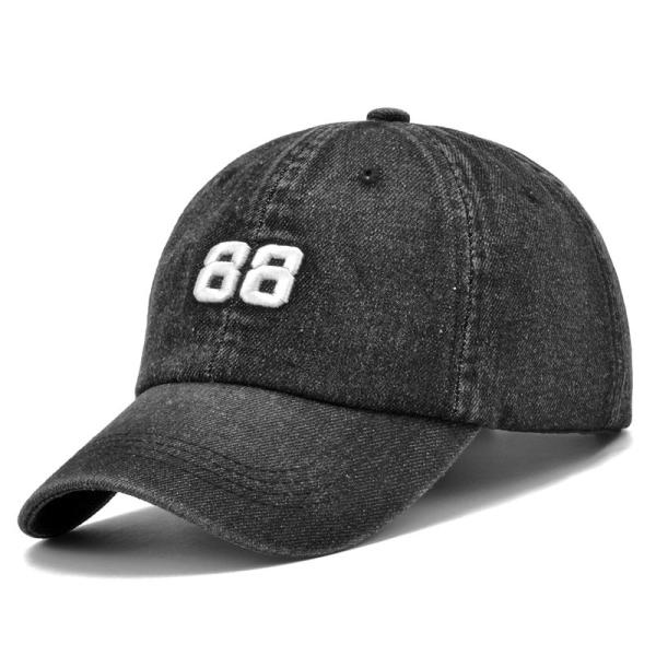 ODM White Black 5 Panel Baseball Cap Custom Logo Cotton Covering Tapes