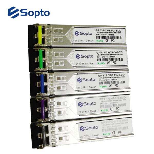 FTTH SFP Ethernet Optical Transceiver CWDM 1.25G 80km LC Interface