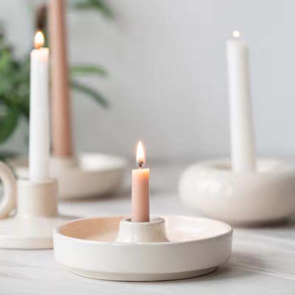 Nordic Decorative Table Dinning Porcelain Ceramic Candlestick