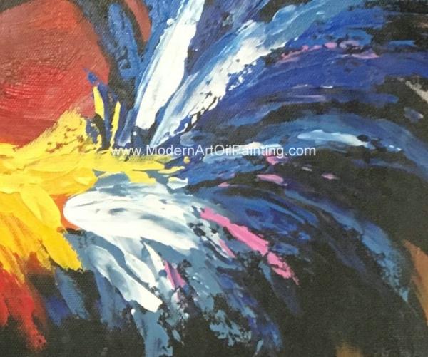 Decorative Palette Knife Animal Oil Painting Hand Painted Cock Canvas Art Painting
