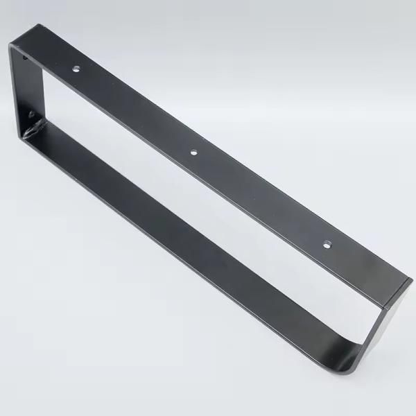 Barre à serviettes en acier inoxydable mat noir auto-adhésif