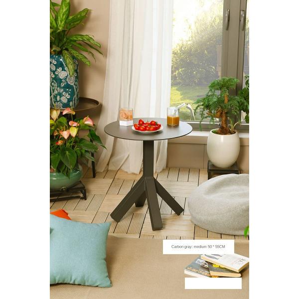 Nordic Style Outdoor Round Top Aluminium Coffee Tea Table For Balcony Garden Beach