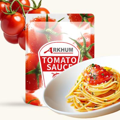 Family-Size Garlic Storage Tomato Sauce - Red Glass Bottle