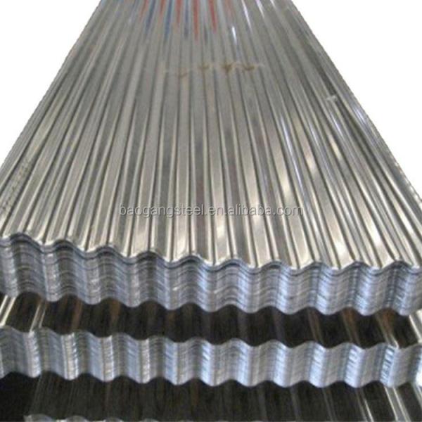 600 - 1250mm Galvanized Corrugated Roofing Sheet Regular Spangle DX51D DX52D