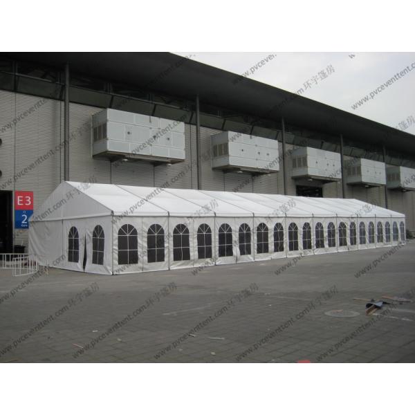 10m Clear Span White PVC Cover Aluminium Frame Outdoor Tents For Parties / Conferences / Trade Shows