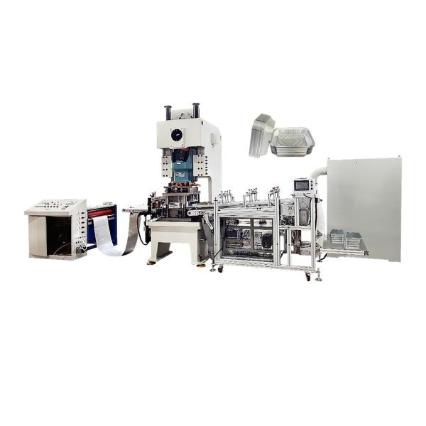 Máquina automática de perfurar recipientes de caixas de papel alumínio para recipientes de fast food