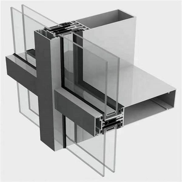 6000 Series T3 To T8 Aluminium Curtain Wall Profile For House Office