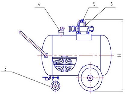Портативный огонь 1.2MPa 500L - тушить пузырь 8L/S пены