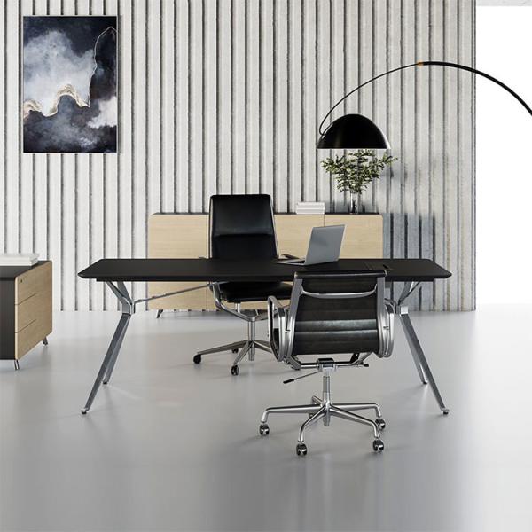 Толщина 25мм ОЭМ столов черного роскошного исполнительного офиса деревянная