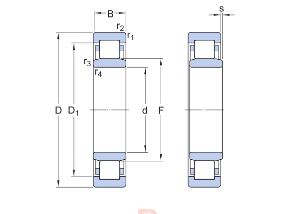 Cylindrical roller bearing 35*62*14mm NU1007M NU1007ECP  NU1007C3  CHROME STEEL Material