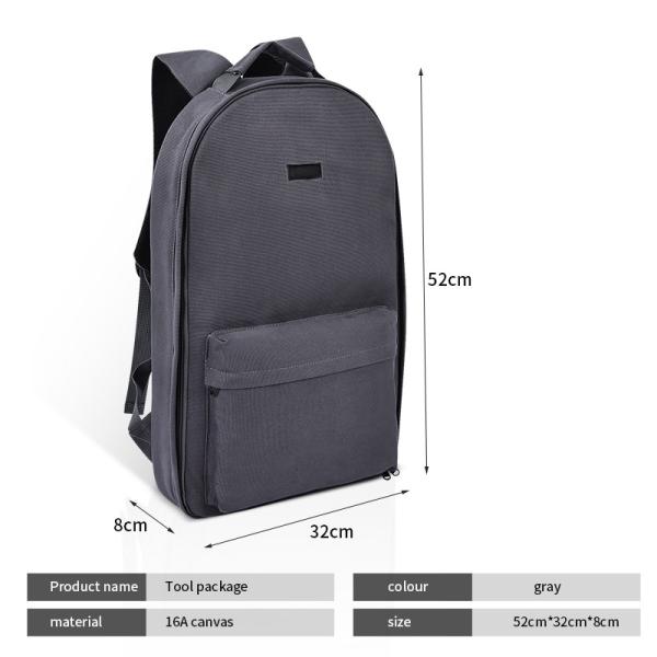 16oz Canvas Backpack Knife Roll Bag Chefs Water Resistant 32x8x52cm