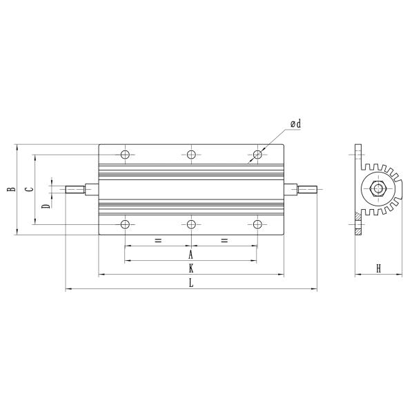 RXG24 Type Heat Sink Mounted Power Wire Wound Fixed Resistor
