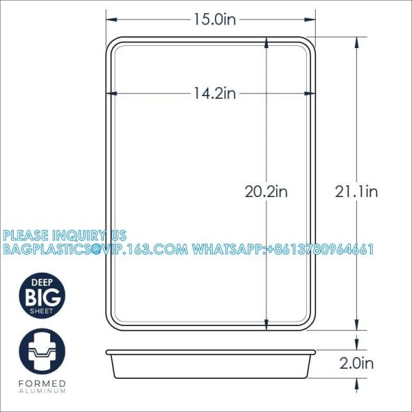 Wholesale Quater Half Full 18 X 26 Inch Aluminum Baking Pan Cookie Bread Baking Tray Oven Bake Tray Bakery Bakeware
