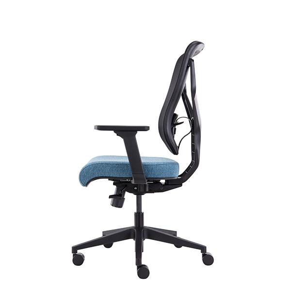 Blue Foam Seat Mid Back Ergonomic Office Chair Mesh Computer Task Chairs