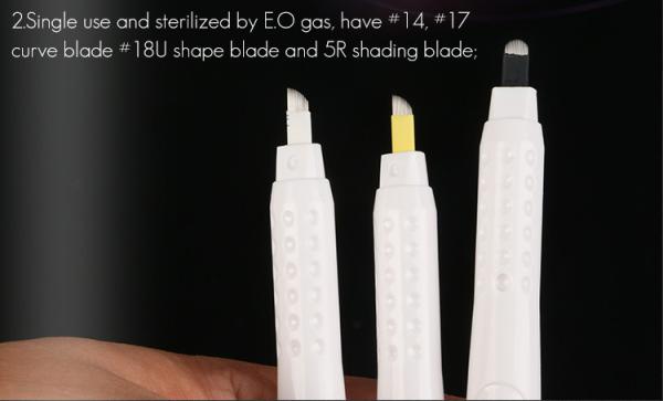 Dual Head Disposable Manual Tattoo Pen Permanent Makeup Hand Tool With EO Gas Sterilize