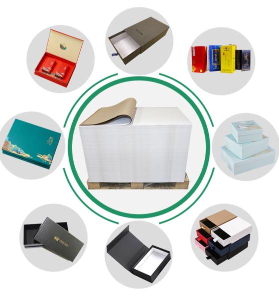 White Coated Duplex Board With Grey Back , Mixed Pulp Whiteboard Paper Sheets