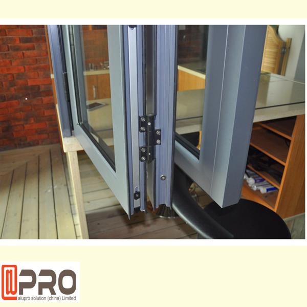 Anti Aging Aluminium Folding Windows , Outdoor Horizontal Folding Windows lowes bi fold door Bi folding exterior doors