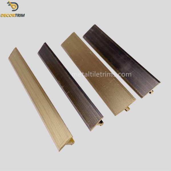T Shape Brass Tile Trim Strip18mm Width For Flooring Transtion Cover OEM