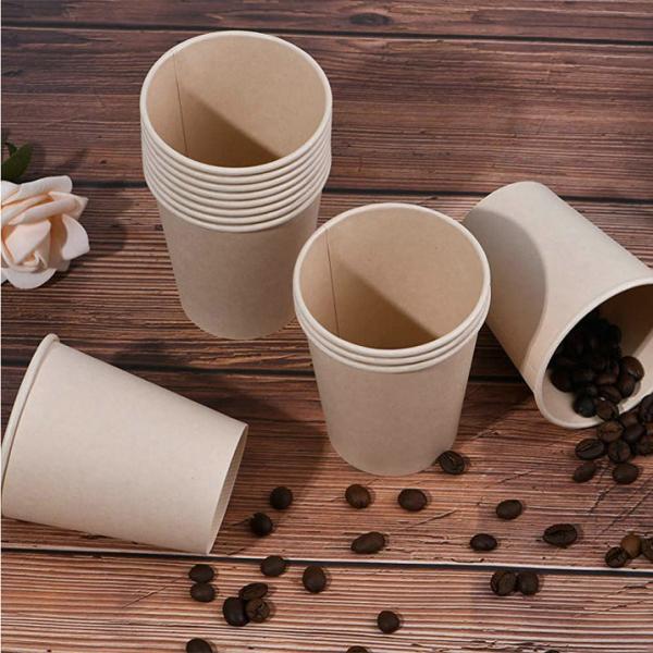40zA Collapsible Coffee Day Bamboo Fiber Brown Hot Drink Disposable Paper Cups