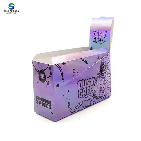 Embalagem de tabaco brilhante embalado bolsa de ervas embalagem saco holograma laser personalizado