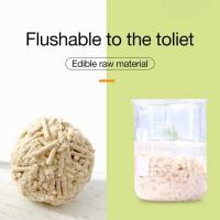 Contrôle de l'odeur à faible traçage, à usage plus long, à odeurs multiples, poubelles pour chat à base de tofu