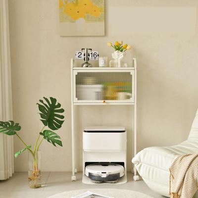 OEM Sweeping Robot Household Storage Rack  Movable Design With Drawers Minimalist Style