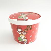 Un seau de papier de glace recyclé avec couvercle 64 oz