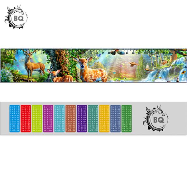 Custom 5.4x31cm  Mcdonald Lake 3d Lenticular Ruler PET Material For Student Stationery