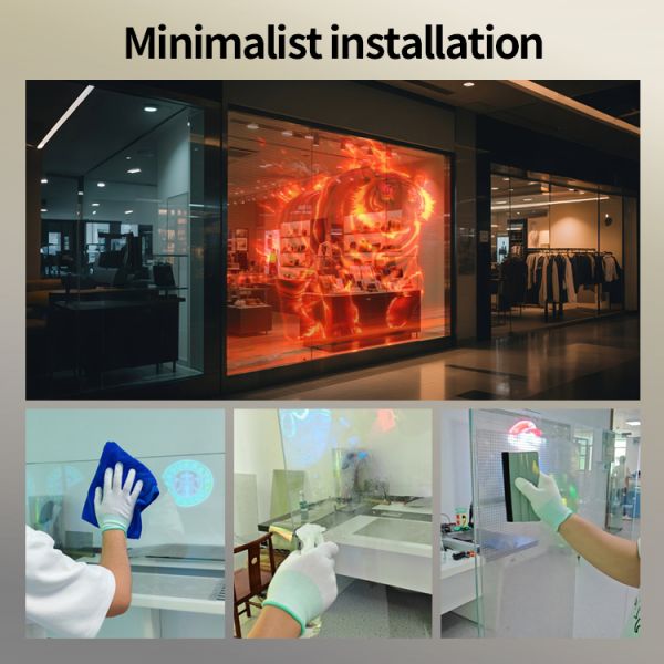 Home LED Transparent Film Screen P8 RGB Full Color DC5V