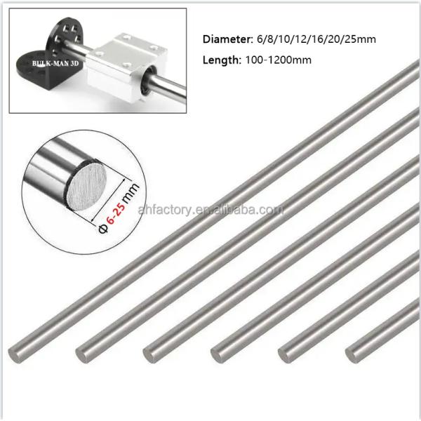 Long Operating Life 25mm Diameter Optical Axis 950mm Smooth Rods for 3D Printer Parts